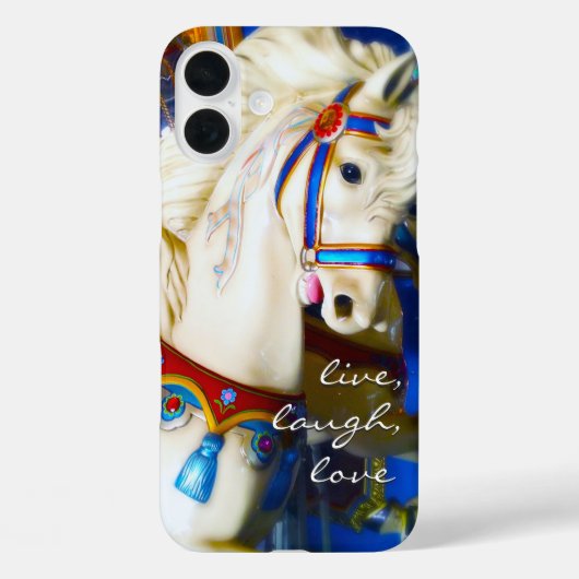 Coques Case-Mate iPhone Carousel Horse Photo Live Lauder Love Citation Scr (Verso)
