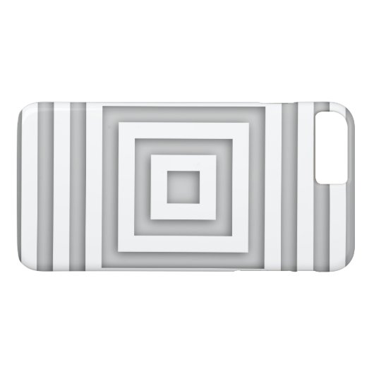 Coques Case-Mate iPhone Carré blanc géométrique (Dos (Horizontal))