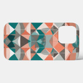 Coques Case-Mate iPhone carré bleu brun (Verso (horizontal))