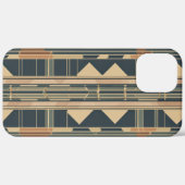 Coques Case-Mate iPhone carré bleu brun (Retour (horizontal))
