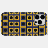 Coques Case-Mate iPhone Carré Cercle Géométrique Bleu Jaune Noir (Verso (horizontal))