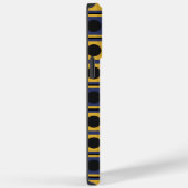 Coques Case-Mate iPhone Carré Cercle Géométrique Bleu Jaune Noir (Verso / Droite)