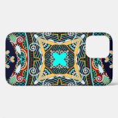 Coques Case-Mate iPhone carré de soie foulard ou mouchoir design motif  (Verso (horizontal))