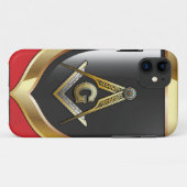 Coques Case-Mate iPhone Carré et boussoles maçonniques (Dos (Horizontal))