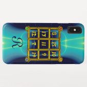 Coques Case-Mate iPhone CARRÉ MAGIC 33 MONOGRAM Turquoise, Aqua Blue Turqu (Dos (Horizontal))