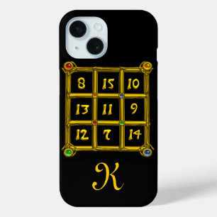 Coque Pour iPhone 15 CARRÉ MAGIQUE 33 MONOGRAM noir