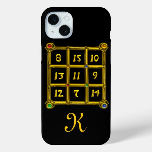Coques Case-Mate iPhone CARRÉ MAGIQUE 33 MONOGRAM noir (Verso)