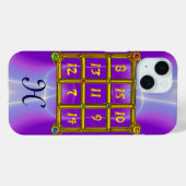 Coques Case-Mate iPhone CARRÉ MAGIQUE 33 MONOGRAM rose Lilac, violet (Verso (horizontal))