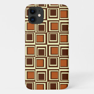 Coques Pour iPhone Carré moderne, caramel et chocolat