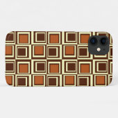 Coques Case-Mate iPhone Carré moderne, caramel et chocolat (Dos (Horizontal))