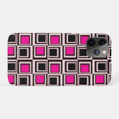Coques Case-Mate iPhone Carré moderne, rose clair, rose chaud et noir (Dos (Horizontal))