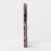 Coques Case-Mate iPhone Carré moderne, rose clair, rose chaud et noir (Dos/Gauche)