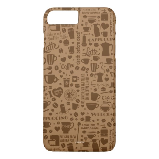 Coques Case-Mate iPhone Carré Motif café (Dos)