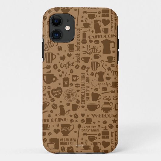 Coques Case-Mate iPhone Carré Motif café (Dos)