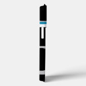 Coques Case-Mate iPhone Carré rétro bleu blanc gris noir (Verso / Droite)