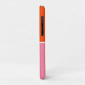 Coques Case-Mate iPhone Carré rose et orange (Dos/Gauche)
