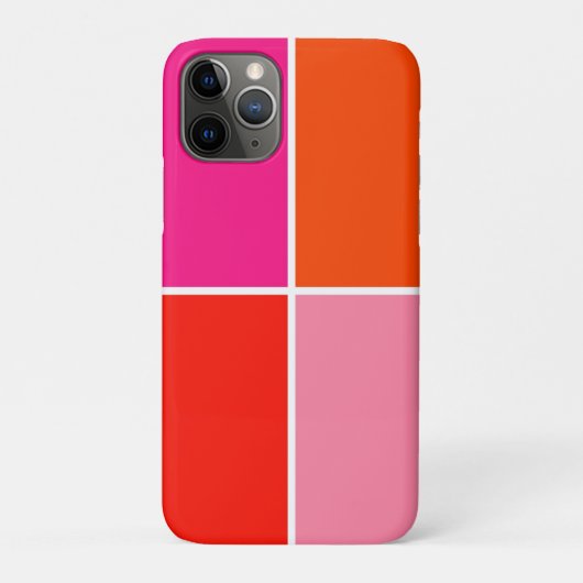 Coques Case-Mate iPhone Carré rose et orange (Dos)
