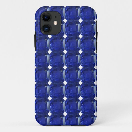 Coques Case-Mate iPhone Carré Sapphire Gemstone Blue (Dos)
