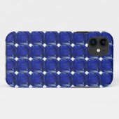 Coques Case-Mate iPhone Carré Sapphire Gemstone Blue (Dos (Horizontal))