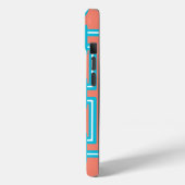 Coques Case-Mate iPhone Carré turquoise et orange (Verso / Gauche)