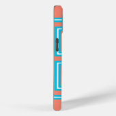 Coques Case-Mate iPhone Carré turquoise et orange (Verso / Droite)