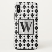 Coques Case-Mate iPhone Carreau Hex Imprimer Monogramme Téléphone (Dos)