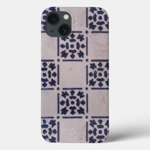 Etui iPhone 13 Carreau hollandais antique Delft bleu blanc
