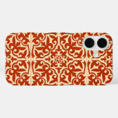 Coques Case-Mate iPhone Carreau marocain - corail orange et pêche (Verso (horizontal))