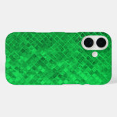 Coques Case-Mate iPhone carreau métallique en diamant vert émeraude (Verso (horizontal))