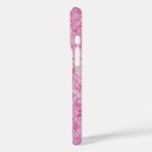 Coques Case-Mate iPhone carreau texturé rose brillant (Verso / Gauche)