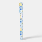 Coques Case-Mate iPhone Carreaux Bleus Méditerranéens Limoncello Monogramm (Verso / Gauche)