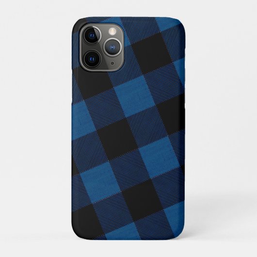 Coques Case-Mate iPhone Carreaux Bûcheron Bleu (Dos)