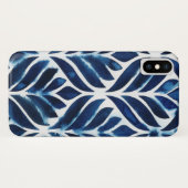 Coques Case-Mate iPhone Carreaux d'aquarelle de cobalt IV (Dos (Horizontal))