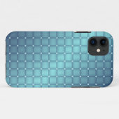 Coques Case-Mate iPhone Carreaux de métal bleu Décor de Noël (Dos (Horizontal))