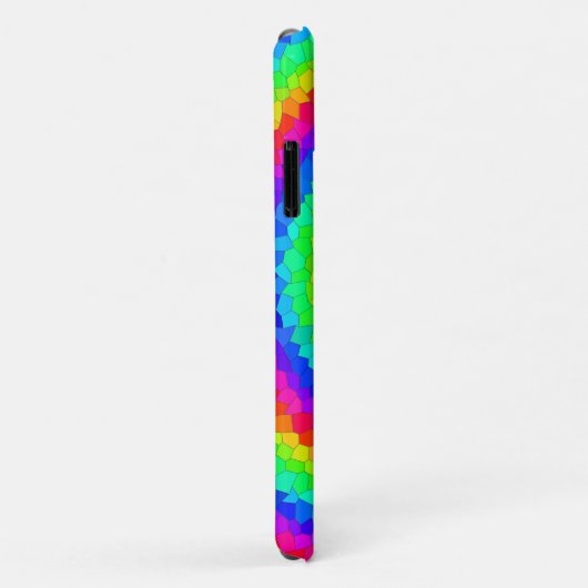 Coques Case-Mate iPhone Carreaux de mosaïque arc-en-ciel (Dos/Droite)