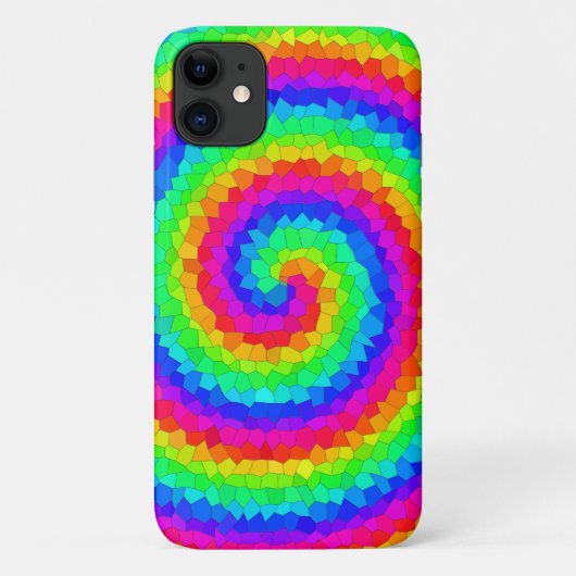 Coques Case-Mate iPhone Carreaux de mosaïque arc-en-ciel (Dos)