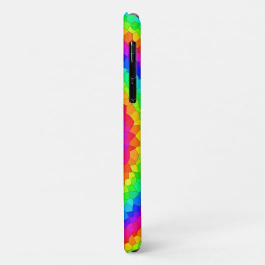 Coques Case-Mate iPhone Carreaux de mosaïque arc-en-ciel (Dos/Gauche)