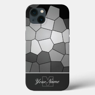 Case-Mate iPhone Case Carreaux de mosaïque noir et blanc personnelle Mon