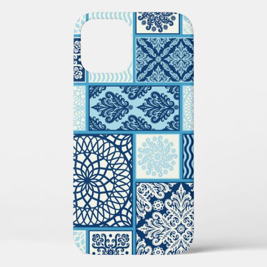 Coques Case-Mate iPhone Carreaux de patchwork, arrière - plan transparent. (Verso)