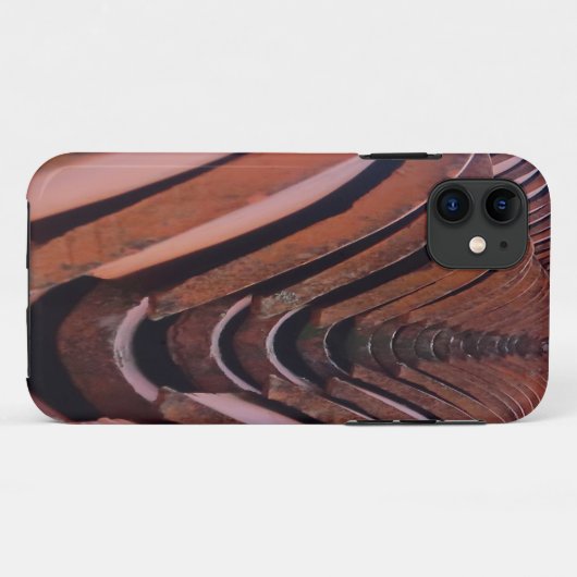 Coques Case-Mate iPhone Carreaux de toit rustiques avec perspective unique (Dos (Horizontal))