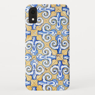 Case-Mate iPhone Case Carreaux espagnols - Azulejo Bleu, Jaune et Blanc