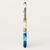 Coques Case-Mate iPhone Carreaux floraux de l'abbaye - Flores bleues (Dos/Gauche)