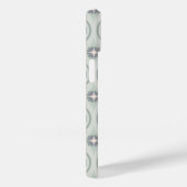Coques Case-Mate iPhone Carreaux Floraux Pastel Vert (Verso / Droite)