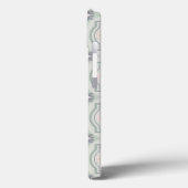Coques Case-Mate iPhone Carreaux Floraux Pastel Verts (Verso / Gauche)