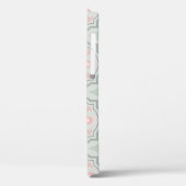 Coques Case-Mate iPhone Carreaux Floraux Pastel Verts (Verso / Gauche)