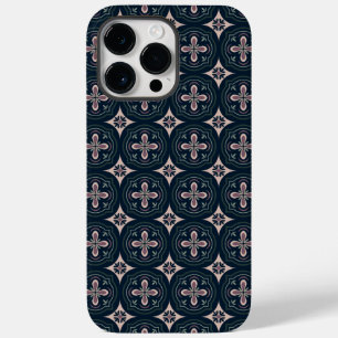 Coque Pour Pour iPhone 14 Pro Max Carreaux Géométriques Floraux Terreux