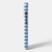 Coques Case-Mate iPhone Carreaux Gingham Bleu et Blanc Classiques (Verso / Gauche)