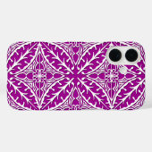 Coques Case-Mate iPhone Carreaux marocains - améthyste violet et blanc (Verso (horizontal))