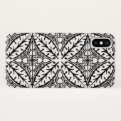 Coques Case-Mate iPhone Carreaux marocains - blanc et noir (Dos (Horizontal))