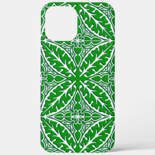 Coques Pour iPhone Carreaux marocains - vert émeraude et blanc